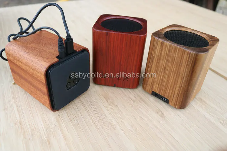 Wholesale custom factory environmental protection bamboo wood high quality /mini/ wired audio wooden HiFi speaker