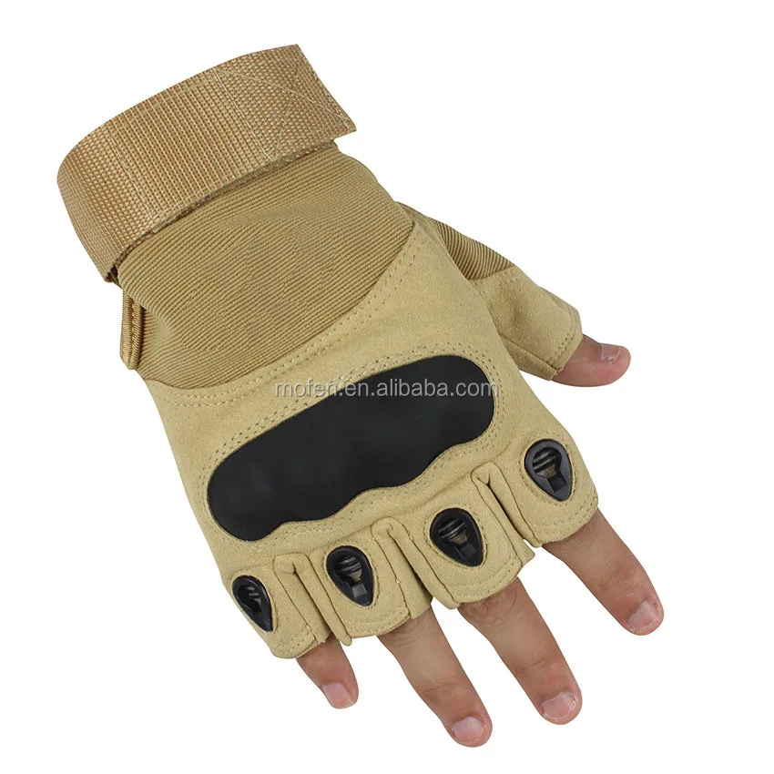 2021 Black Tan Olive Green Half Finger Tactical Gloves