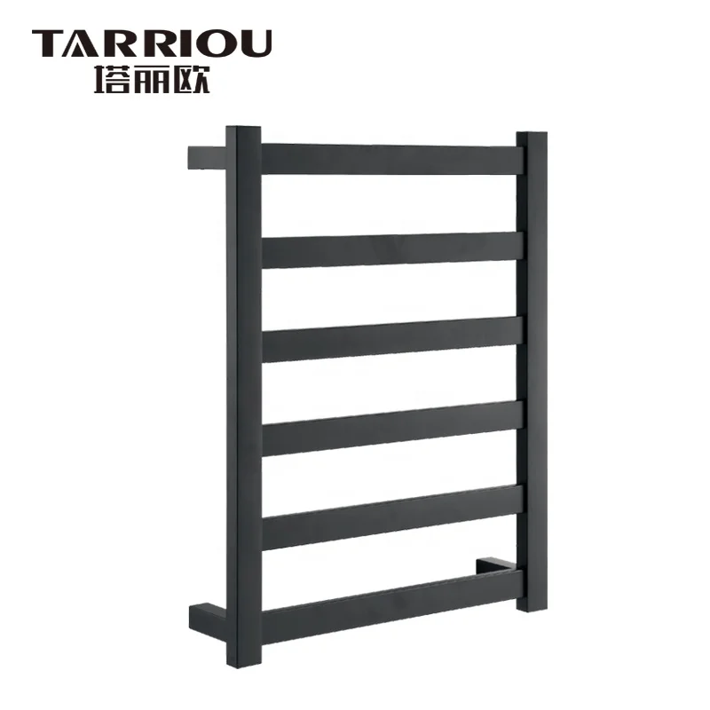 
TARRIOU Stainless Steel Electric Heated Towel Rack Black For Bathroom 