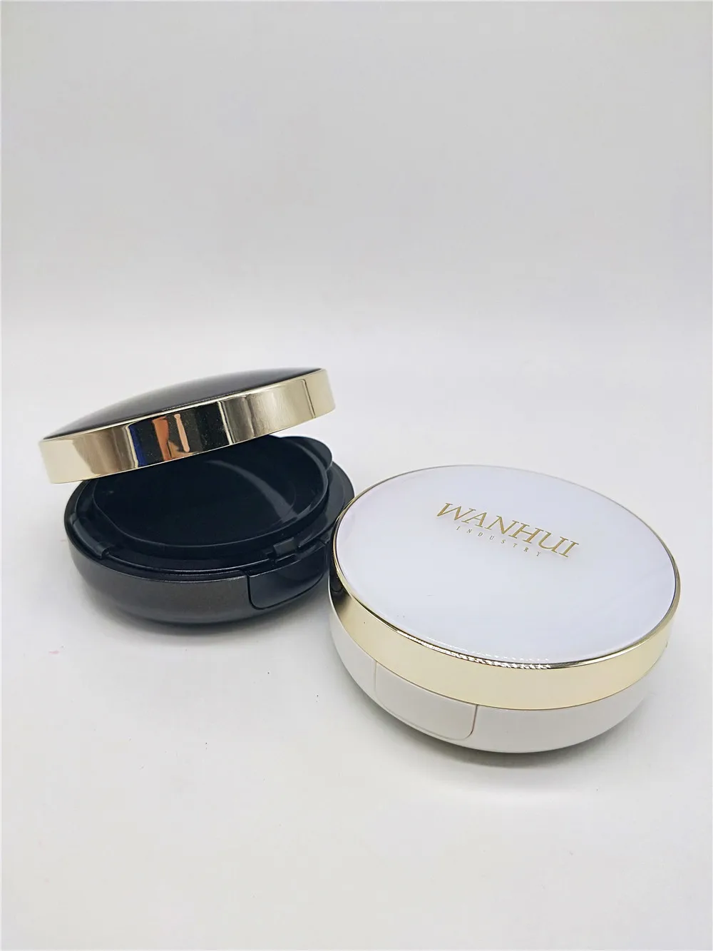 WH-F120A white gold empty air cushion loose powder foundation compact case