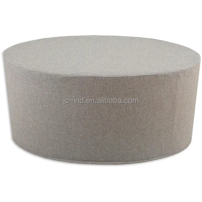 Memory Foam Round Modern Pouffe Ottoman Footstool Ottoman and Pouf Footstool