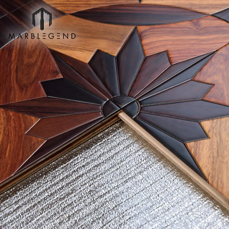 European design teak engineered flooring multilayered parquet wood floor tiles 24x24