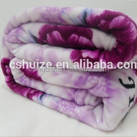 100% Polyester Printed Soft Warm Thick Flannel Fleece Korean Arab Dubai Throw Mink Blankets From China