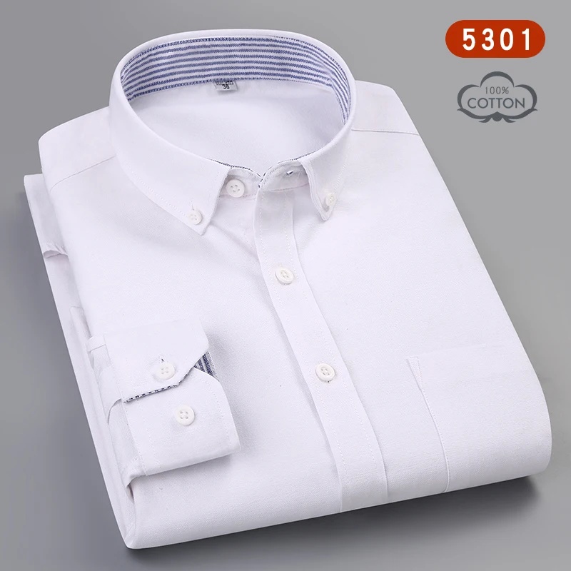 
Wholesale casual mens long sleeve solid oxford shirt 100% cotton 