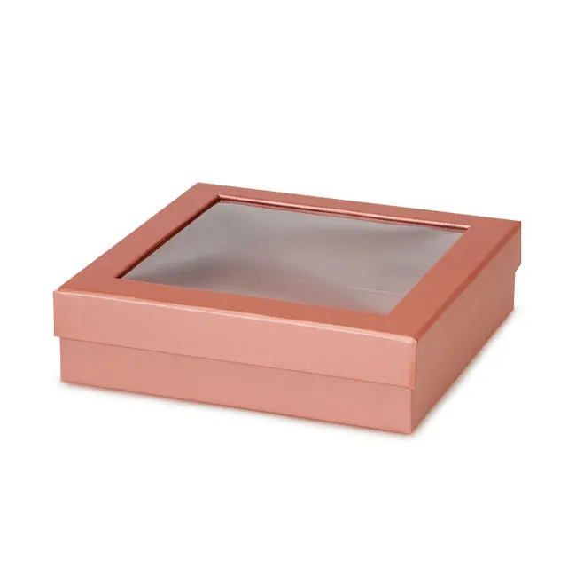 custom printed see through gourmet cardboard elegant gift box