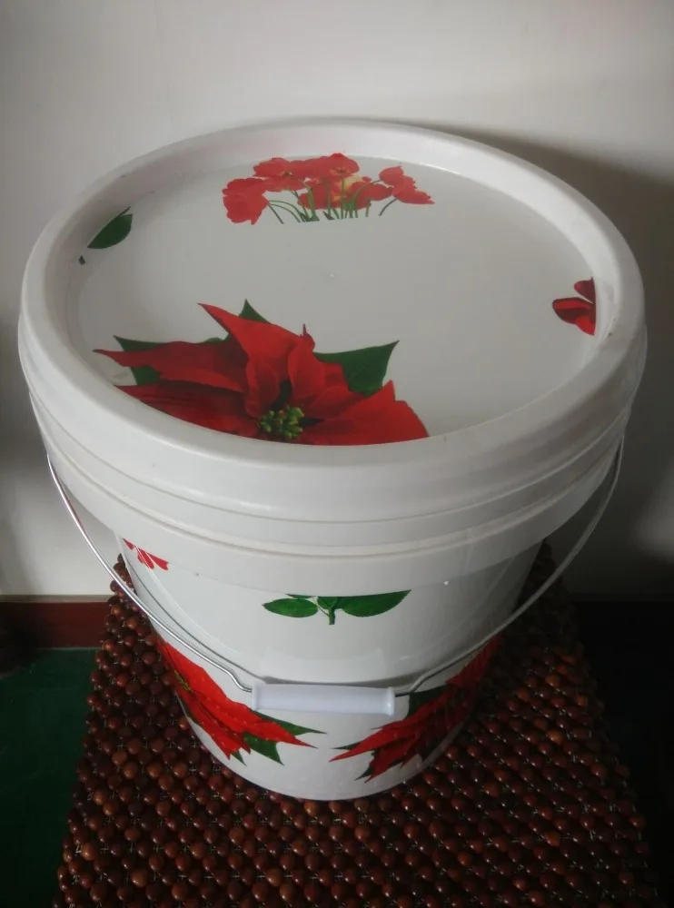 Packaging laundry detergent round plastic pail 20 liter plastic bucket