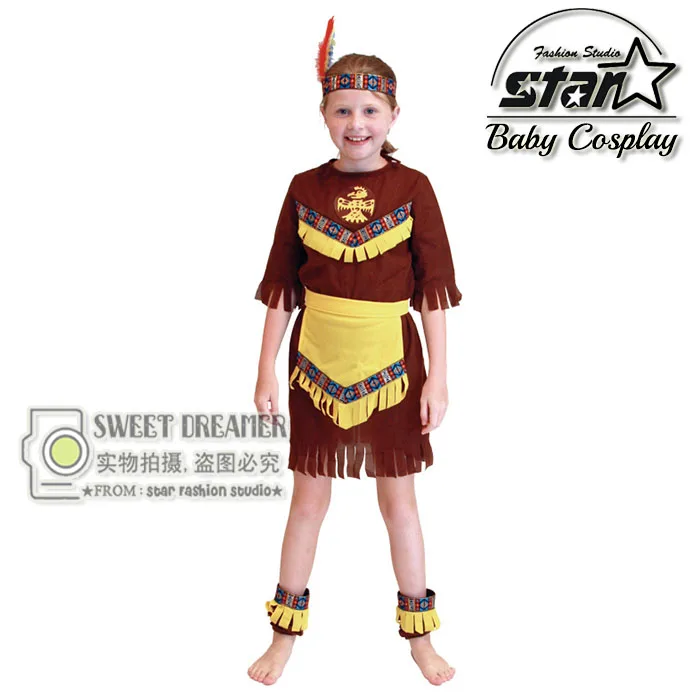 Native American Indian Halloween Cosplay Princess Costume Carnival Festival Role play Girl font b Fancy b