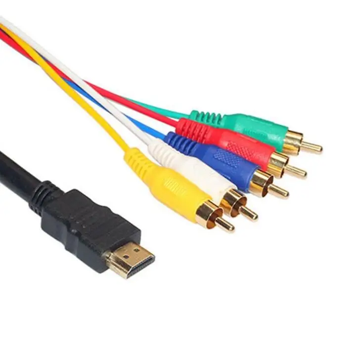 HD Male to 5-RCA RGB Audio Video AV Component Adapter Converter Cable