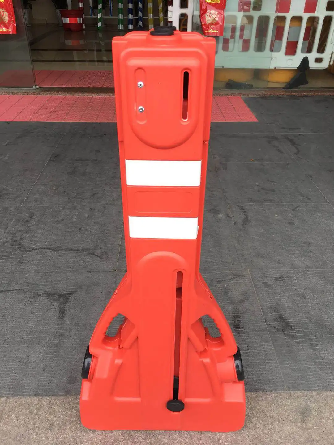 2022 new Parking Crowd Control Scissor plastic jersey barr Stand Road Safety Products Traffic Portable Folding Expanding Barrier