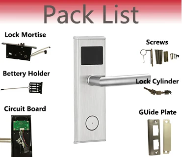 
electronic RFID Read door lock with key and card 