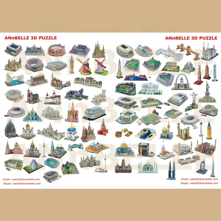 Thai Souvenir 3d Puzzle the Pagoda of the Temple of Dawn (Thailand)