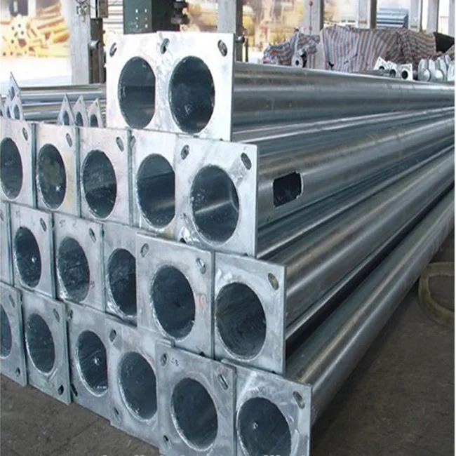 Q235 3m-35m street light pole foundation design high mast lighting