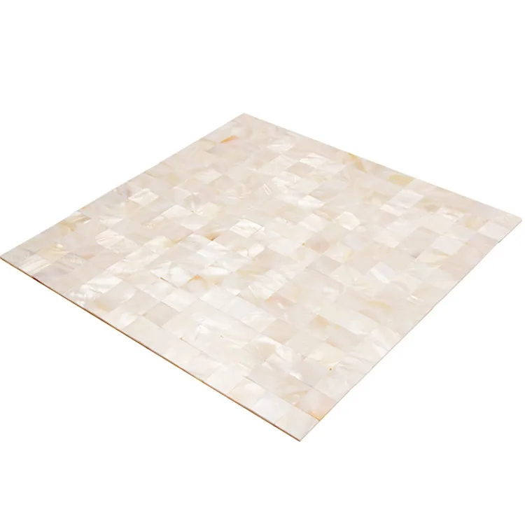 Popular Design White Color Mother Of Pearl Shell Tile Mosaic