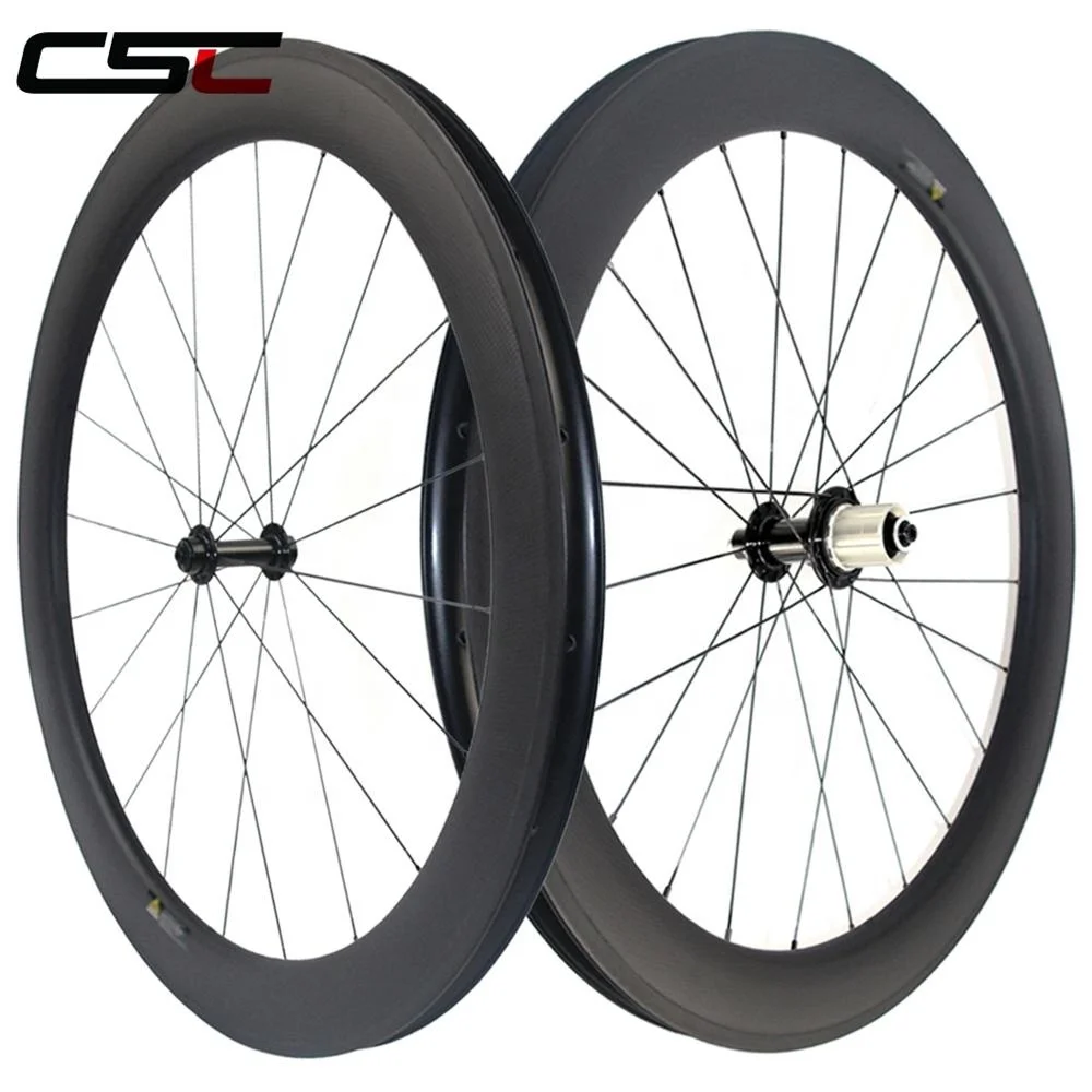 700C Full Carbon Fiber Road Wheels 24mm 38mm 50mm 60mm 88mm Depth Profile Tubular Clincher Chinese Super Light Carbon Wheelset