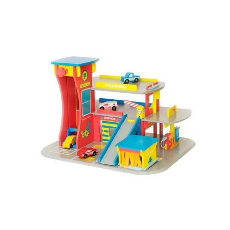 DIY KIds Wooden Parking Garage Toy, Best Car Parking Garage Toy,Wooden Toy Garage