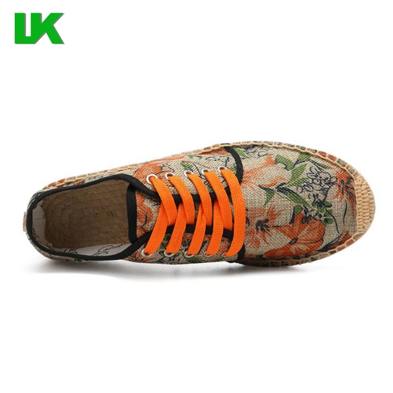 Chinese style painting linen shoes, straw fisherman shoes,fashion casual canvas shoes