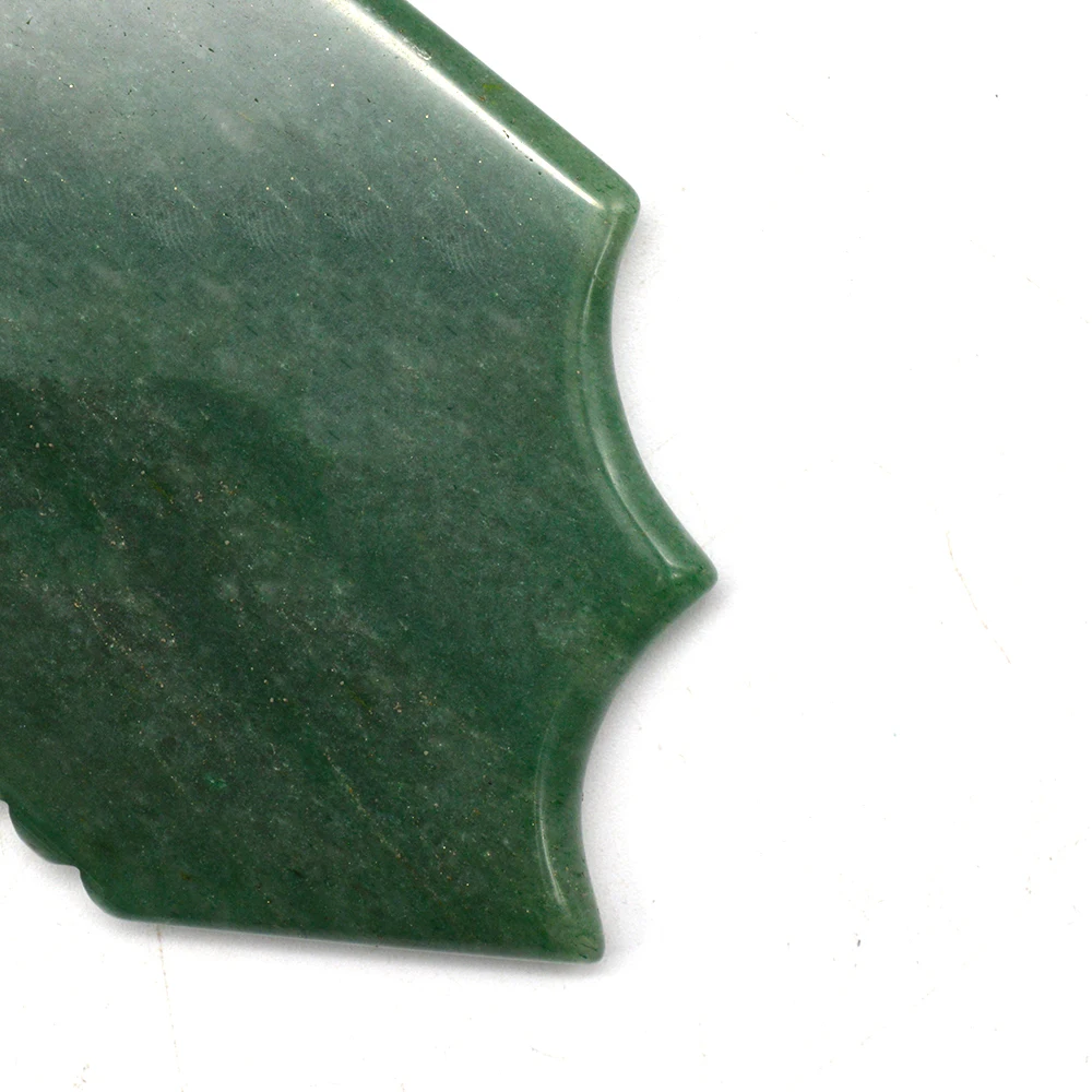 Jade Face Gua sha Green Aventurine Stone Facial Massage  Scraping  Guasha Board for Beauty