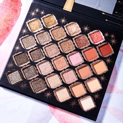 28 Color Vegan Mineral Eye Shadow Makeup Matte Shimmer Cosmetic Glitter Private Label Eyeshadow Palette