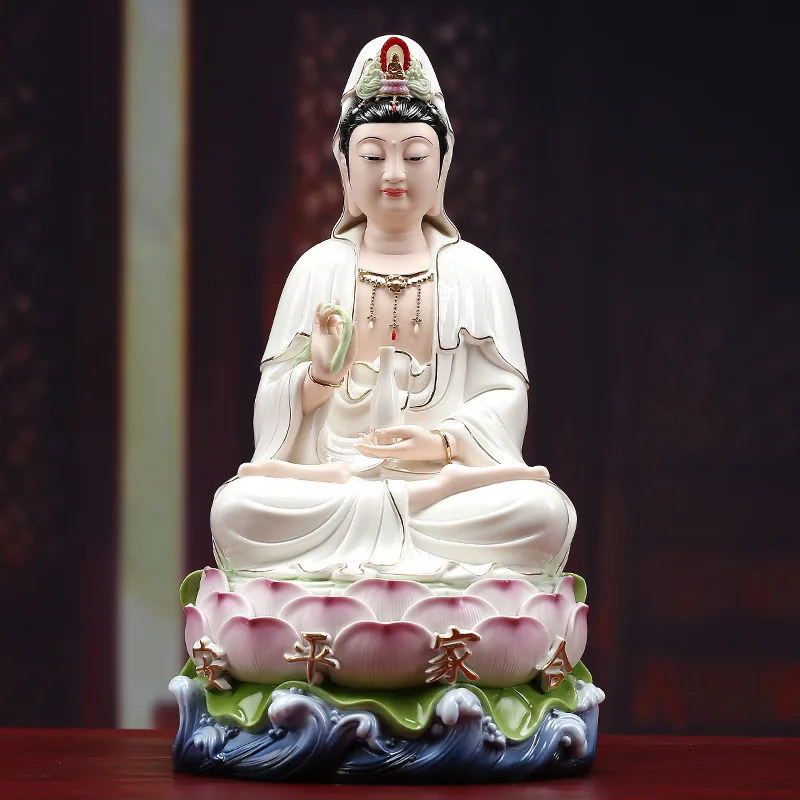 Religious Crafts Ceramic  Guanyin  Statue