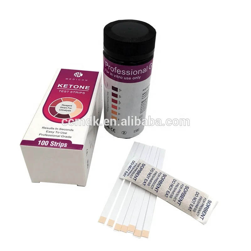 100 URS-1K  Ketone Test Strips, Keto Urine Analysis for Ketogenic, Atkins, LCHF, Paleo, Diabetics, Diet Monitor Weight