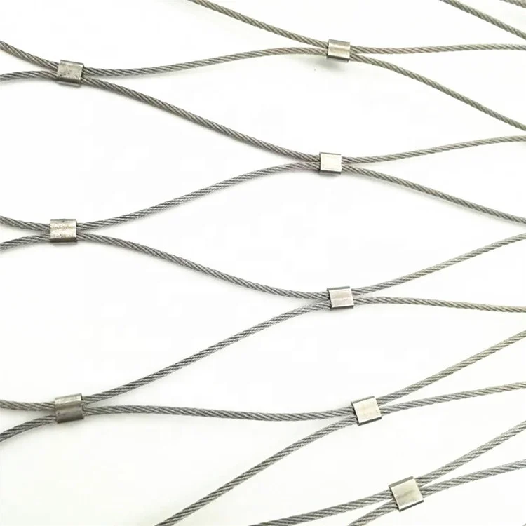 Flexible stainless steel 304 316 wire rope mesh net for garden fence