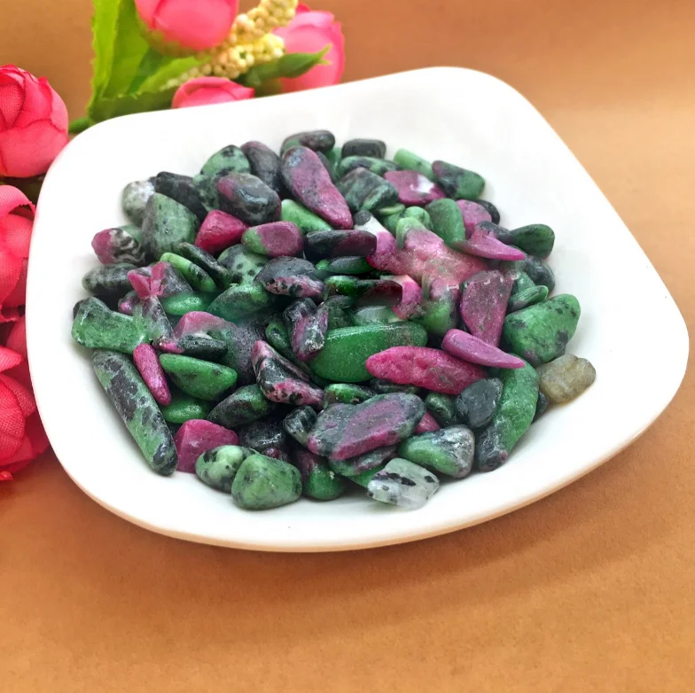 Bulk Natural Rough Ruby Zoisite Tumbled Stones