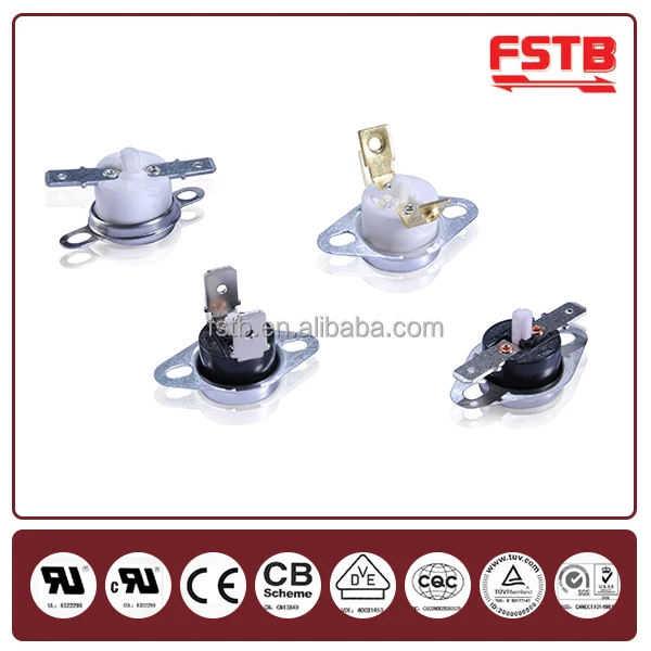 FSTB UL TUV RoHS KSD301 Bimetal Thermostat 16A 250V Water Heater Thermostat Temperature Switch