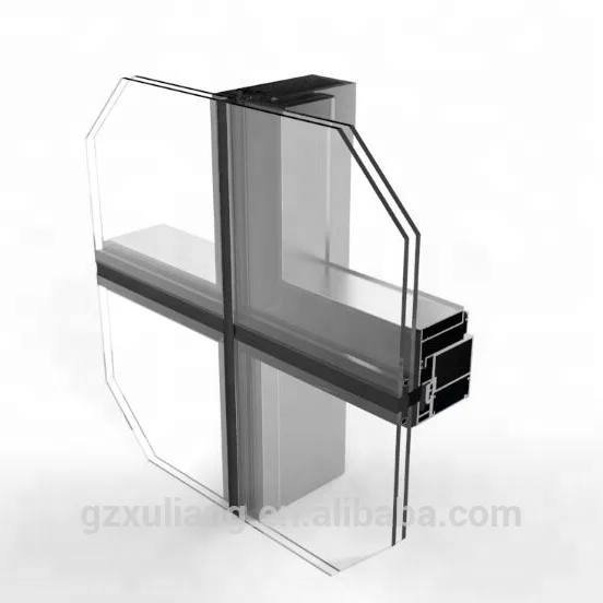 
Building exterior reflective/Low-E glass facade aluminum curtain wall system 