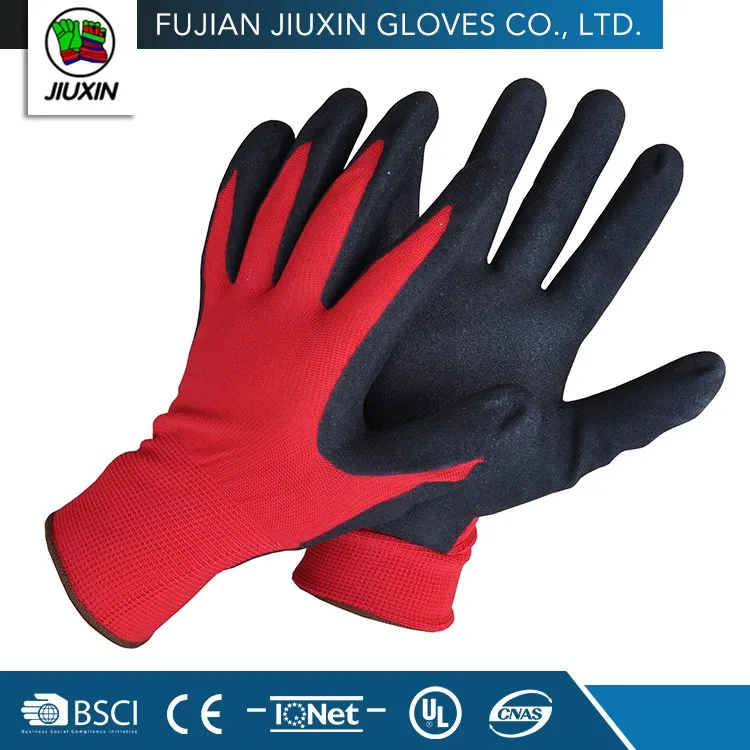 Factory made black latex gloves Anti-slip and breathable work latex gloves for carrying thing