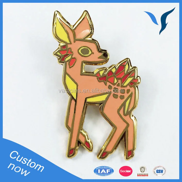 Kunshan Mens Coffee Badges Metal Angel Flower Magnet Lapel Pins Hard Enamel