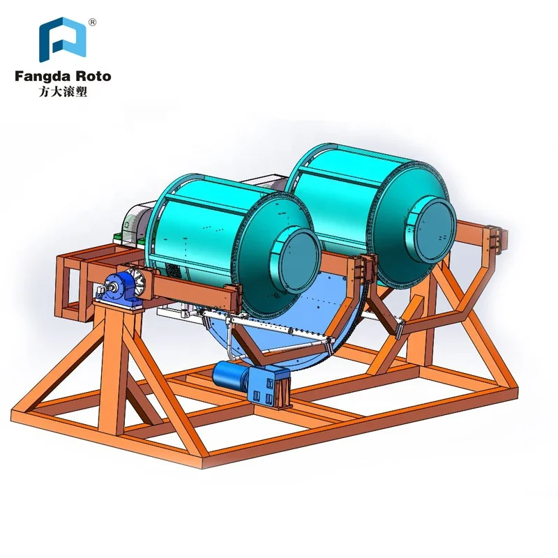 Plastic Water Tank Machine Rock n Roll Rotational Moulding Machine