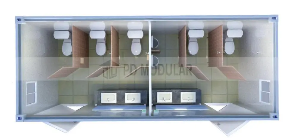 Prefab container toilet mobile modular prefabricated bathroom unit