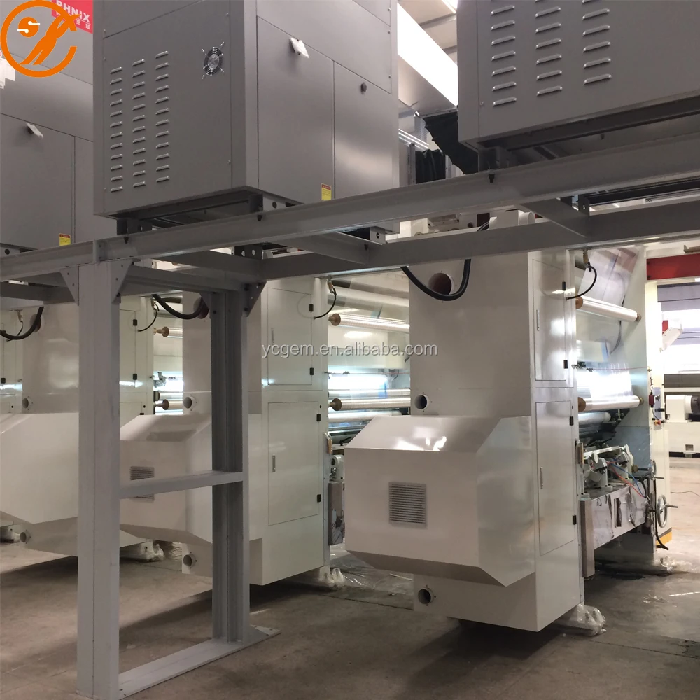 7 Motors PLC Tension Control Plastic Film Rotogravure Printing Machine for Food Flexible Package