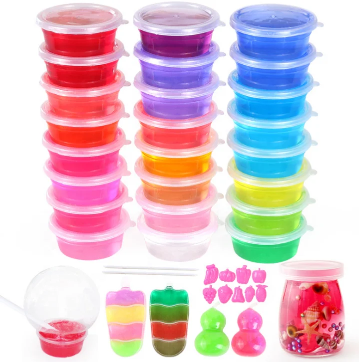 Translucent crystal magic bubble modeling clay mud soil for kids DIY slime