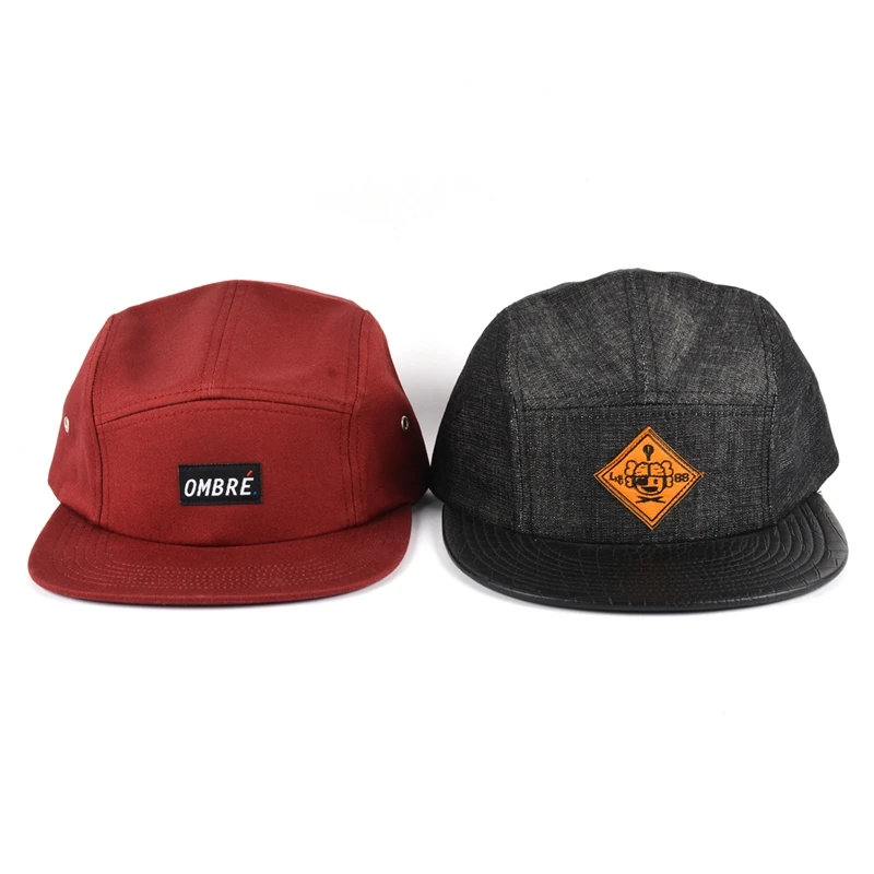 Wholesale Five Panel Cap Custom Printing Floral Sports Camp Cap 5 Panel Camping Hat With Patch