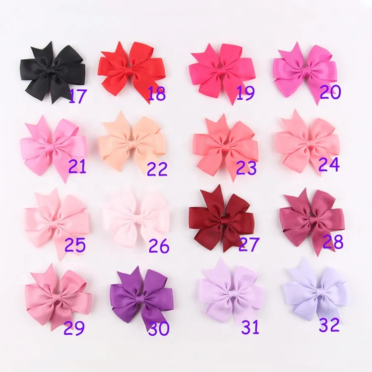 
Factory price Ribbed fishtail spring women s hair accessories 40 colors bow hair pin kids 