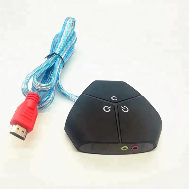 Wholesale computer accessory Desktop Computer PC Case power ON OFF Reset Push Button switch With 3.5mm Audio Jack