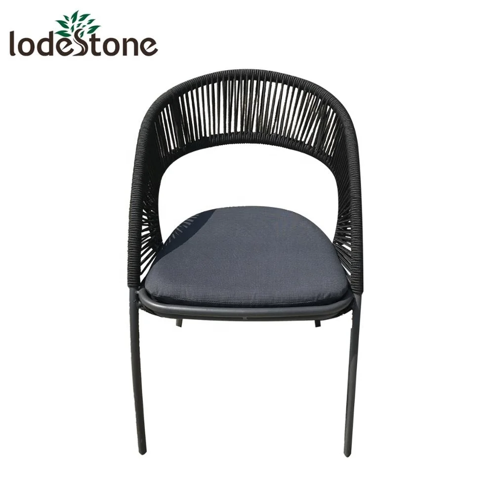 
Modern stackable rope chair outdoor dining chair 