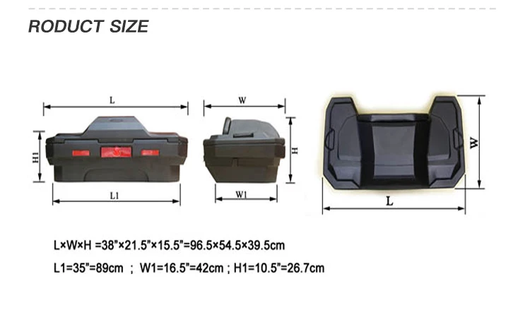 Roto mould plastic ATV box, cargo box, ATV parts Wholesale Sneaker Storage Foldable Packaging Luxury Custom ATV Box