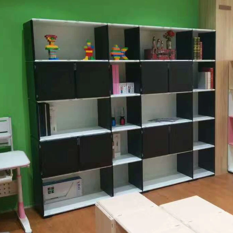 
Plastic storage cabinet DIY movable wardrobe storage cabinet for family use 