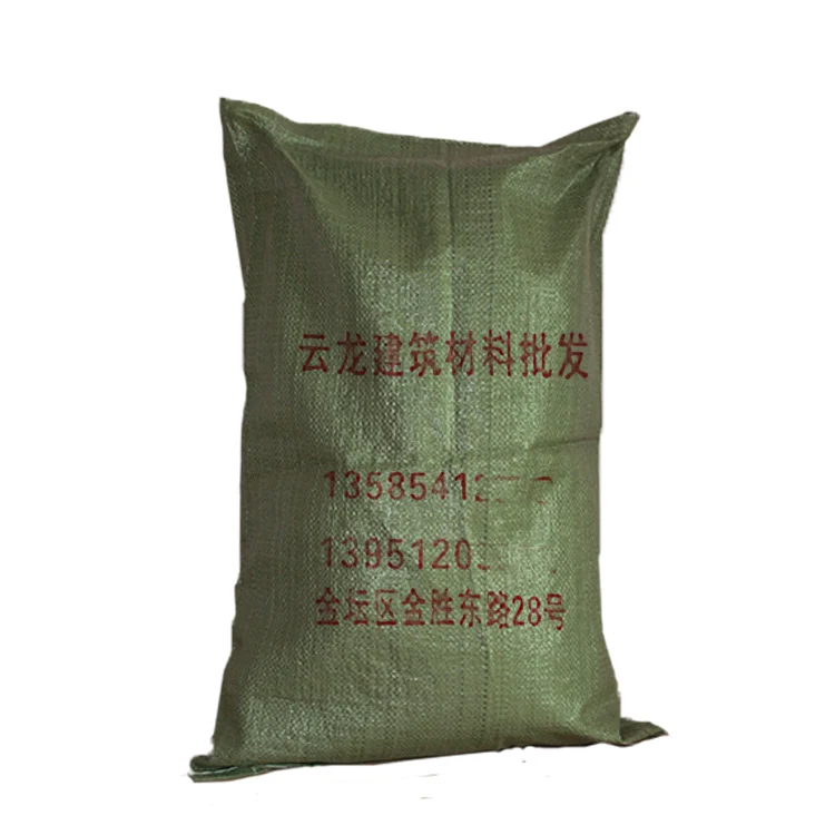 lowest price strong quality construction waste plastic PP woven green sand bags