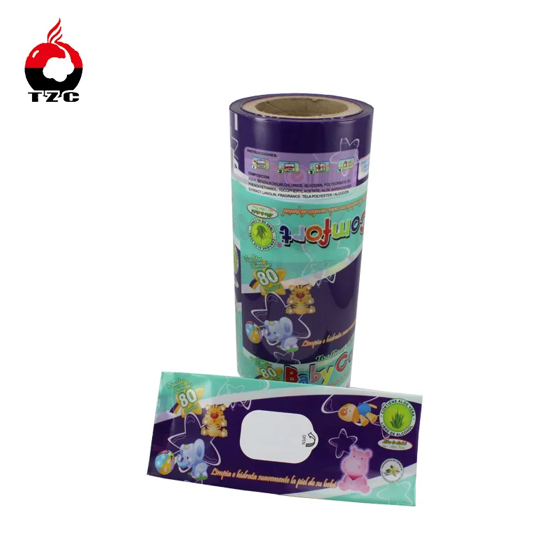 Wet Wipes Packaging Film Rolls Matte OPP/White LDPE