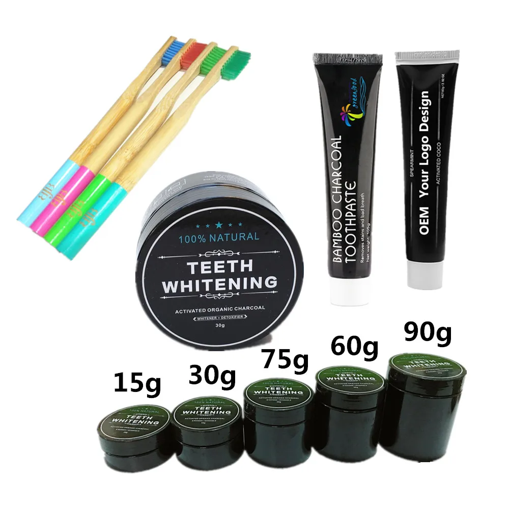 Фирменная зубная паста ADA с черным бамбуковым углем для отбеливания зубов набором полоскания рта