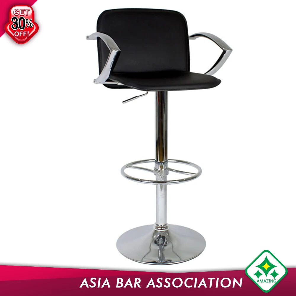 
Environmental Adjustable Bar Stool Chair for Bar Table Best Selling Rose Gold Metal Stool Black Leather Bar Chair 