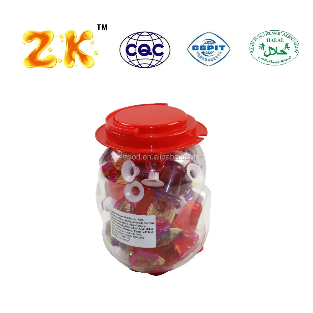 Red penguin jar wine cup jelly candy with coconut