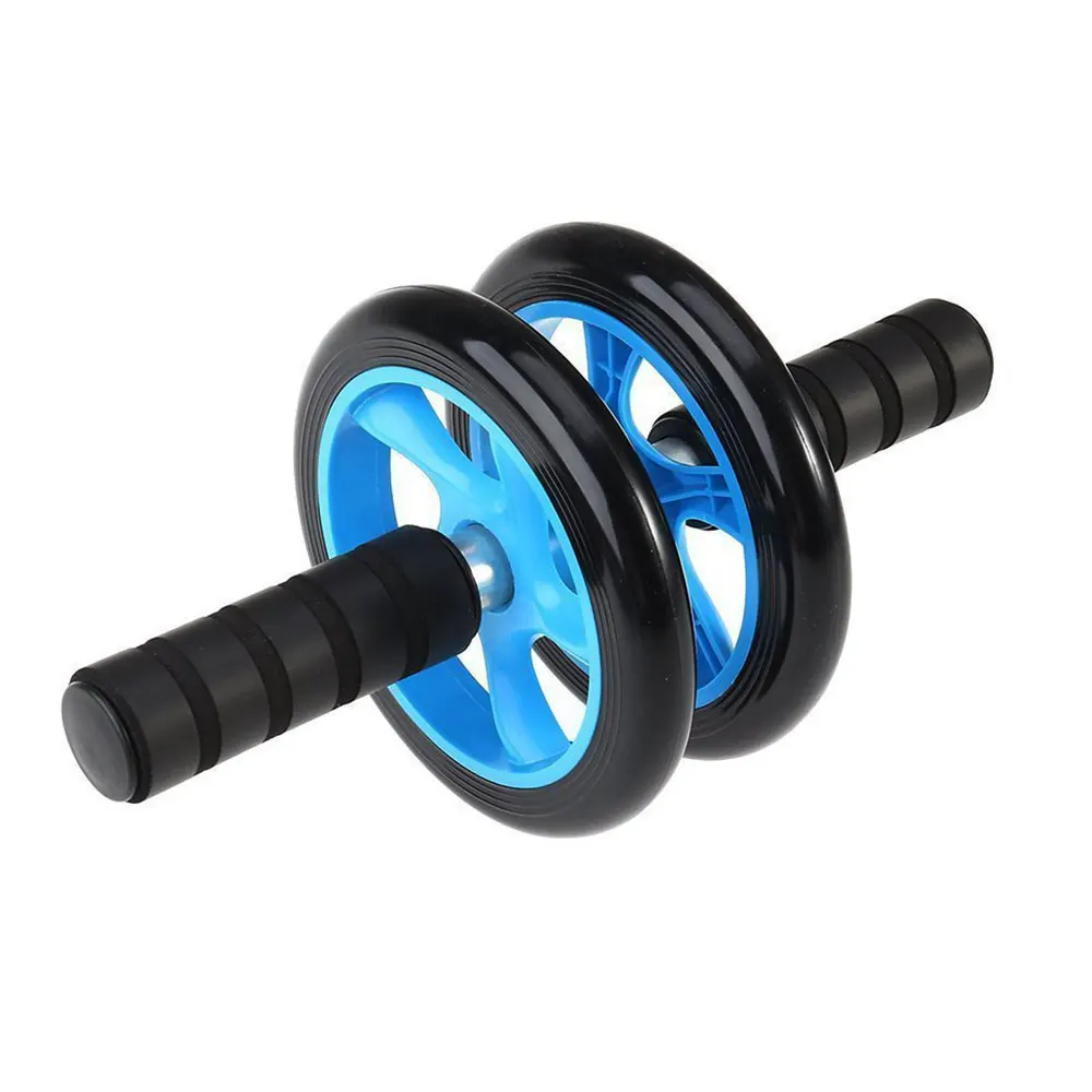 power multifunctional double custom abdominal ab cat leg exercise wheel 2 roller set with knee pad