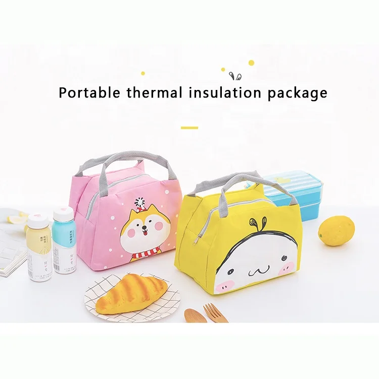 Reusable Thermal Insulation school Lunch Tote Cooler Bag for Kids Students