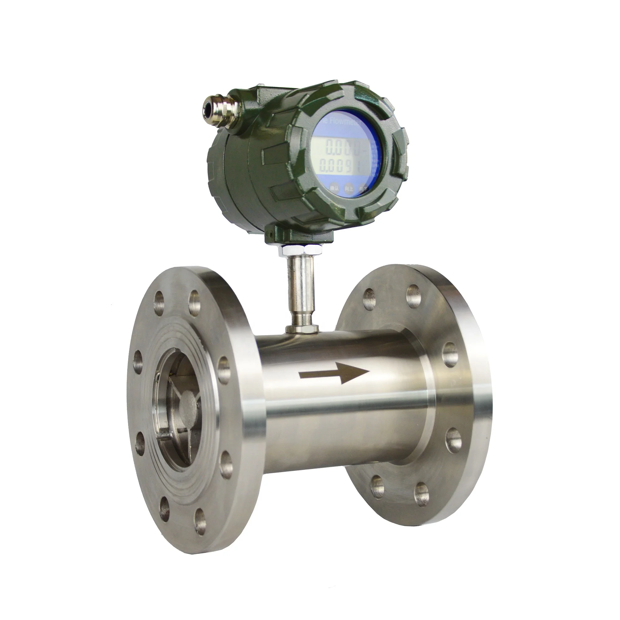 2 inch DN50 Turbine water flow meter price with lcd 4-20mA output  RS485/HART communication 24VDC power supply