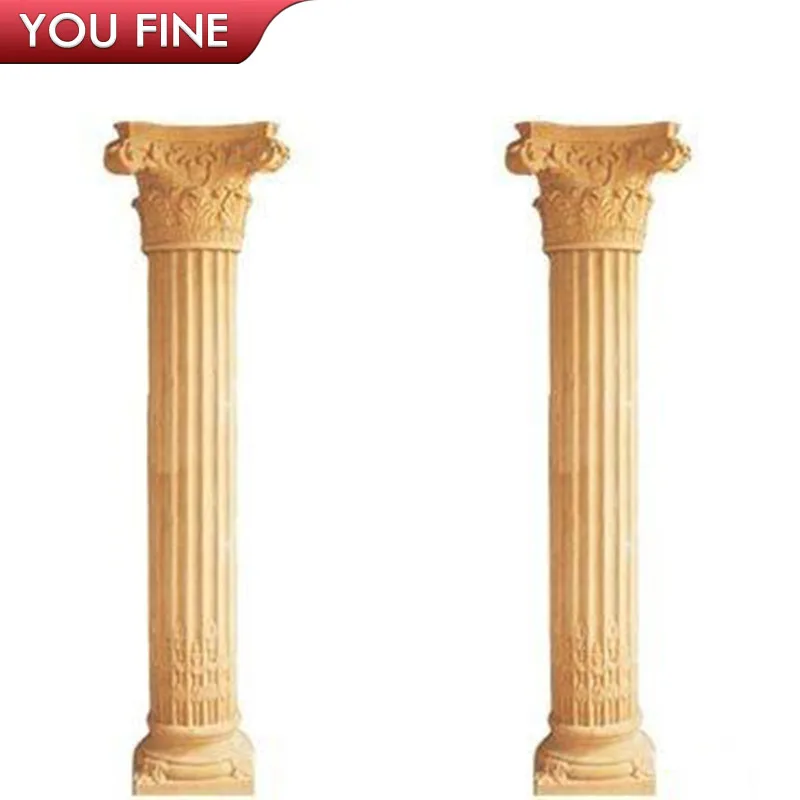 White Stone Columns Stone Pillars Tiles Marble Pillars Design