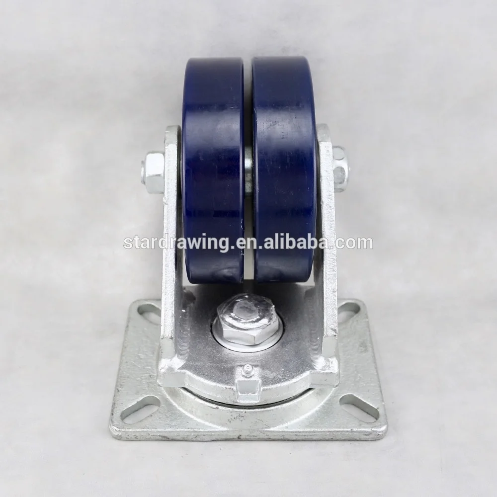 SS High Quality Two Double Twin Wheel Caster with Forged Steel Bracket